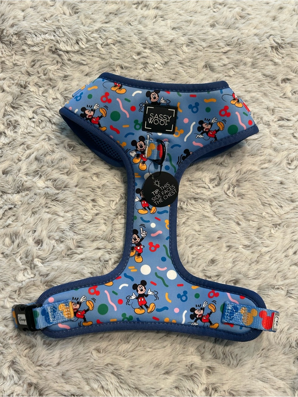 Sassy Wolf Mickey Mouse Print Dog Harness